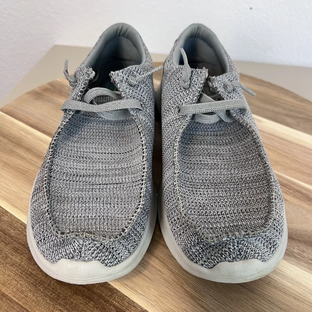 Skechers Melson Planon Shoes Mens 9 Gray Slip On Knit Slip On Comfort Casual